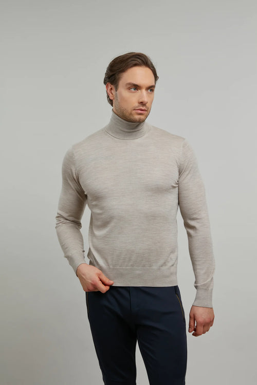 Rollkragenpullover aus Merinowolle - Jasper