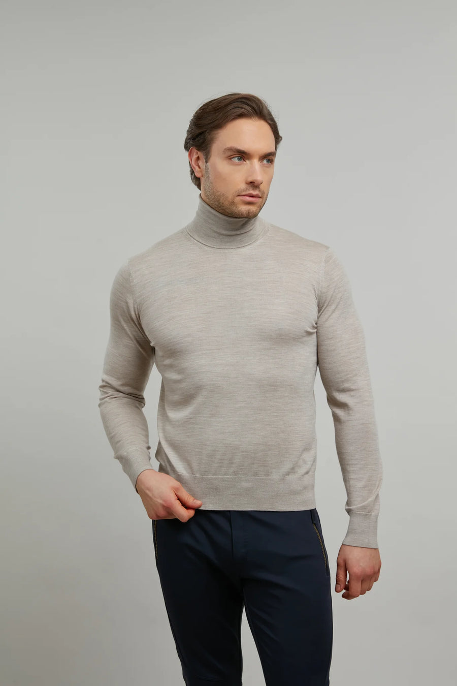 Rollkragenpullover aus Merinowolle - Jasper