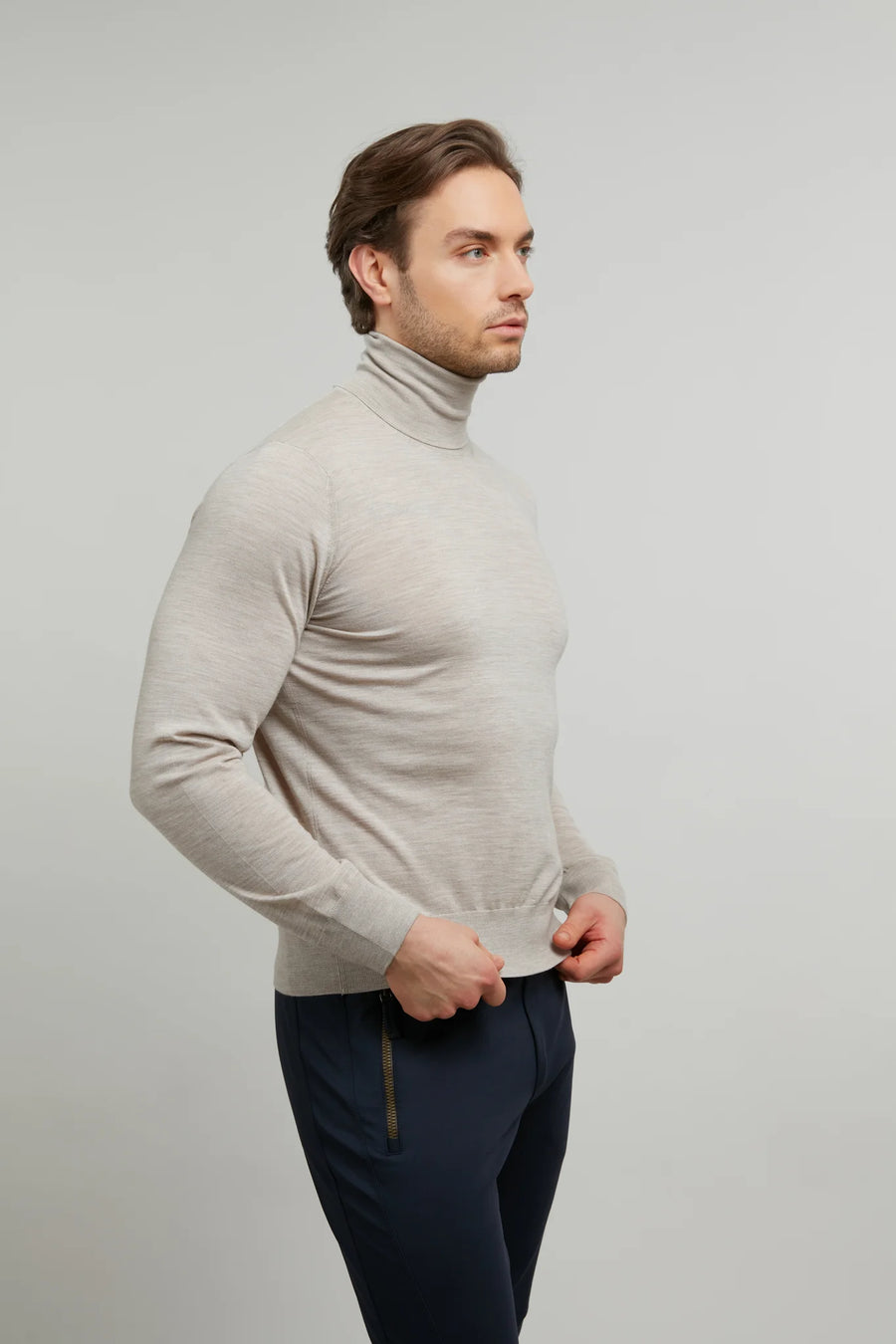 Rollkragenpullover aus Merinowolle - Jasper