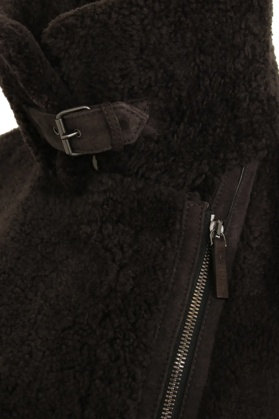 Veste en cuir d'agneau style motard - Norah-MV