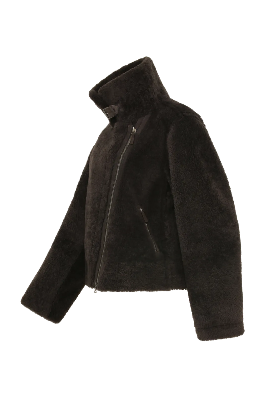 Veste en cuir d'agneau style motard - Norah-MV