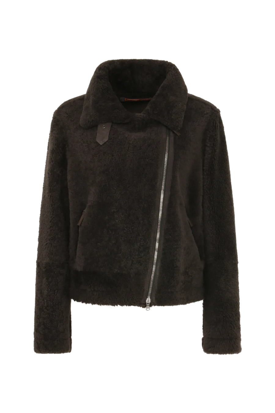 Veste en cuir d'agneau style motard - Norah-MV