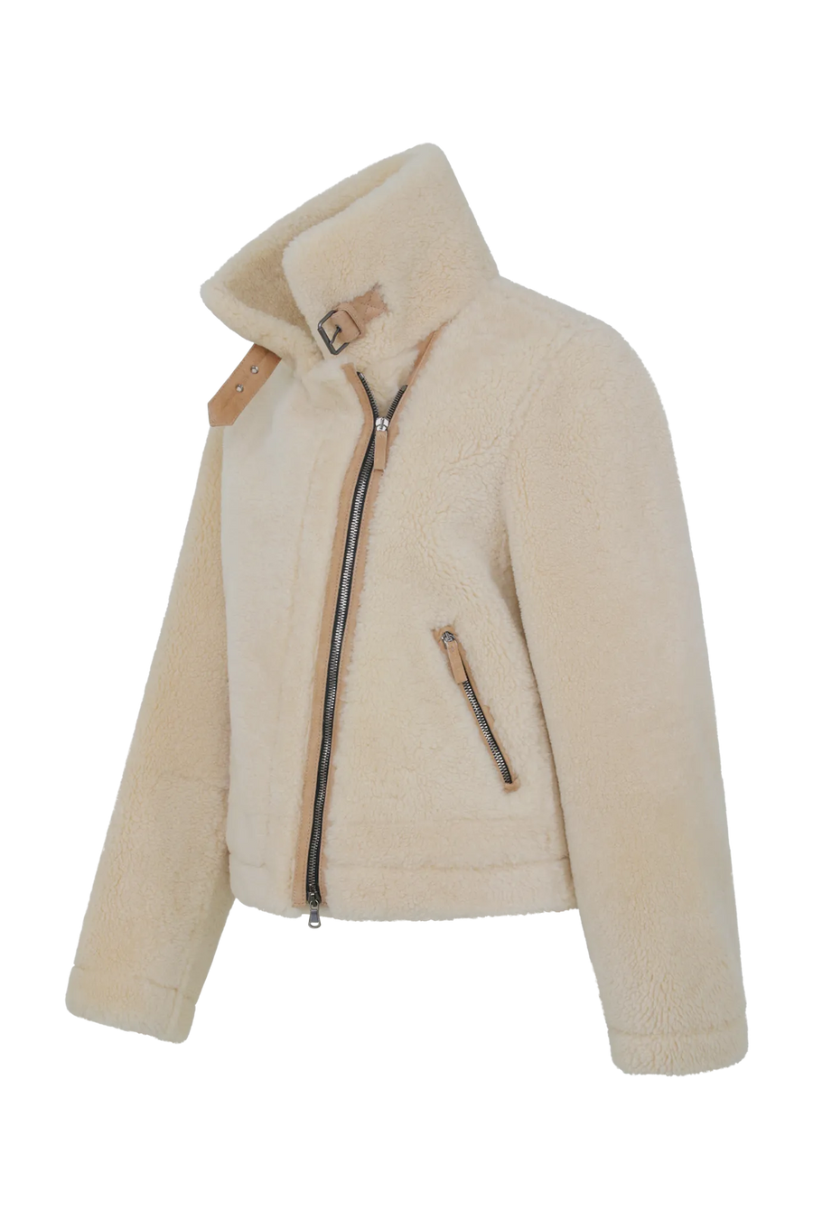 Lambskin jacket in biker style - Jolina-MV
