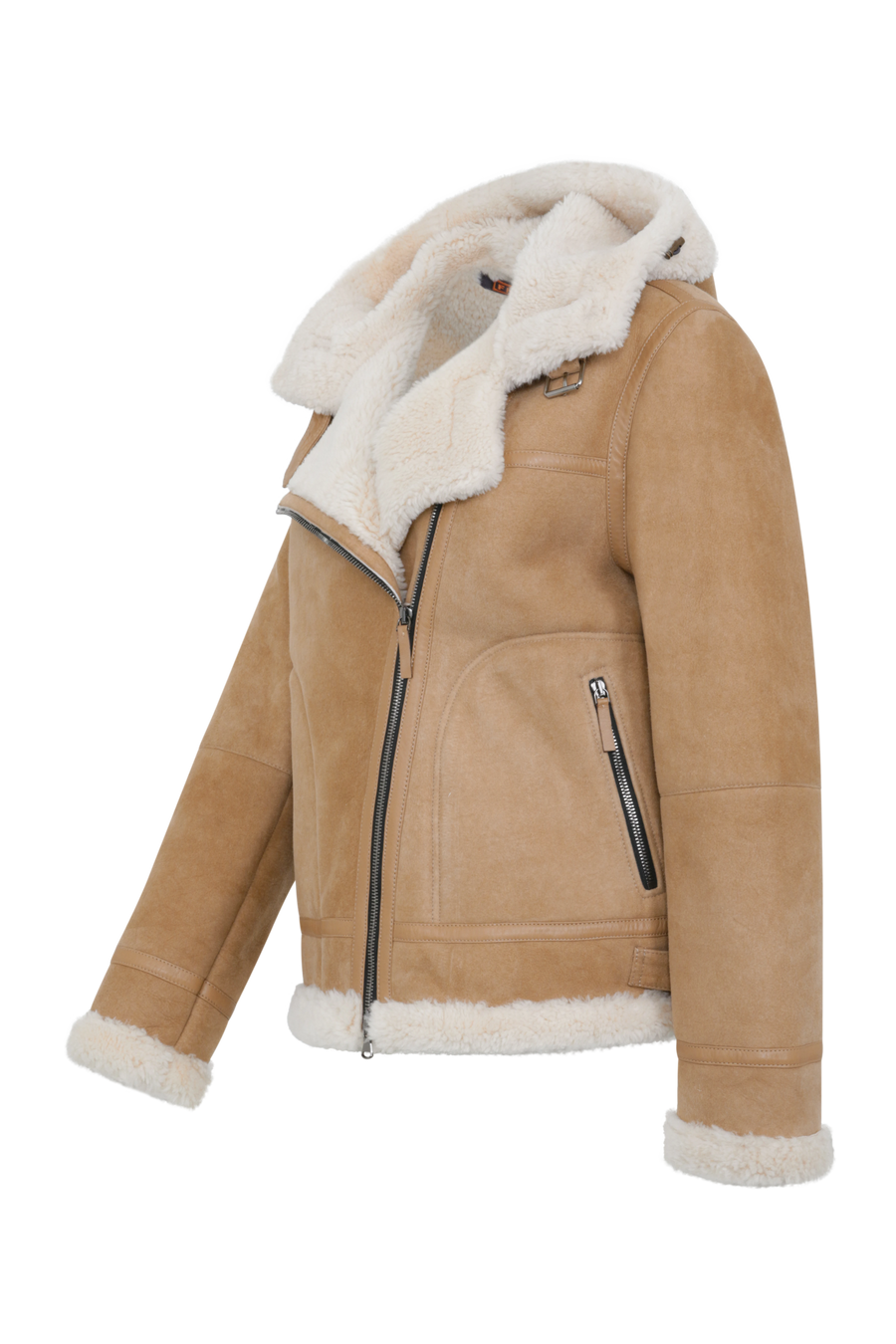 Lammfelljacke im Bikerstil - Norah-MV