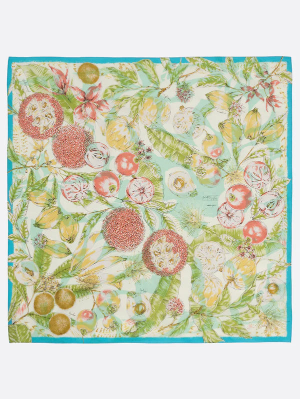 Seidentuch mit Frucht-Print - 65 Silk