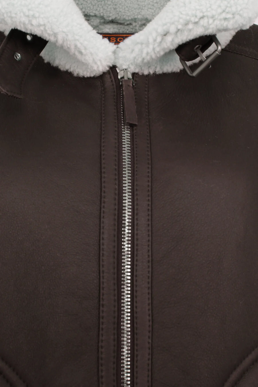 Veste en cuir d'agneau style motard - Norah-MV