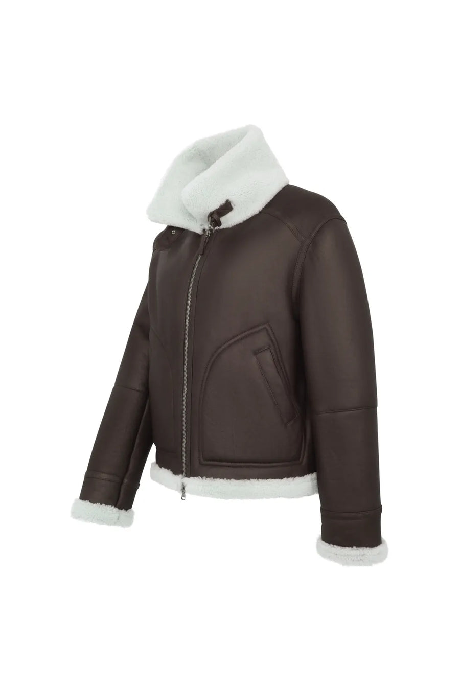 Veste en cuir d'agneau style motard - Norah-MV