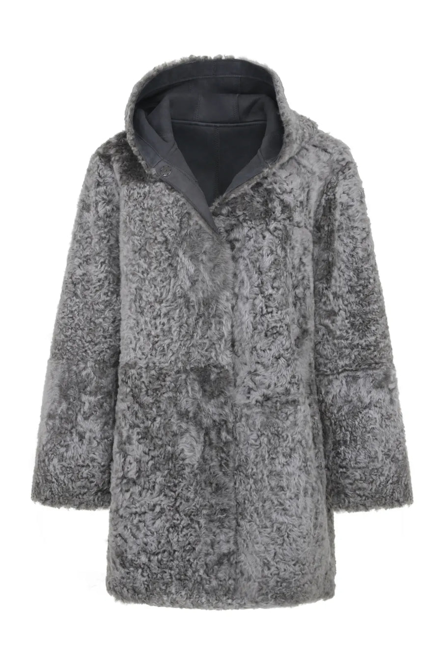 Lambskin Coat with Hood - Olivera
