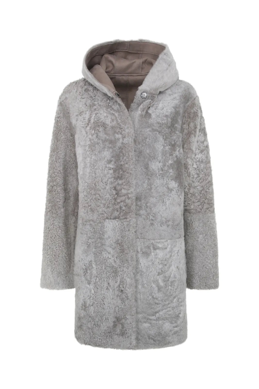 Lambskin Coat with Hood - Olivera