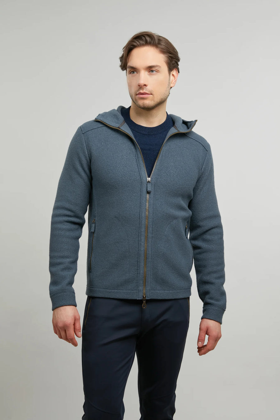 Veste à capuche en laine bouillie - Kian