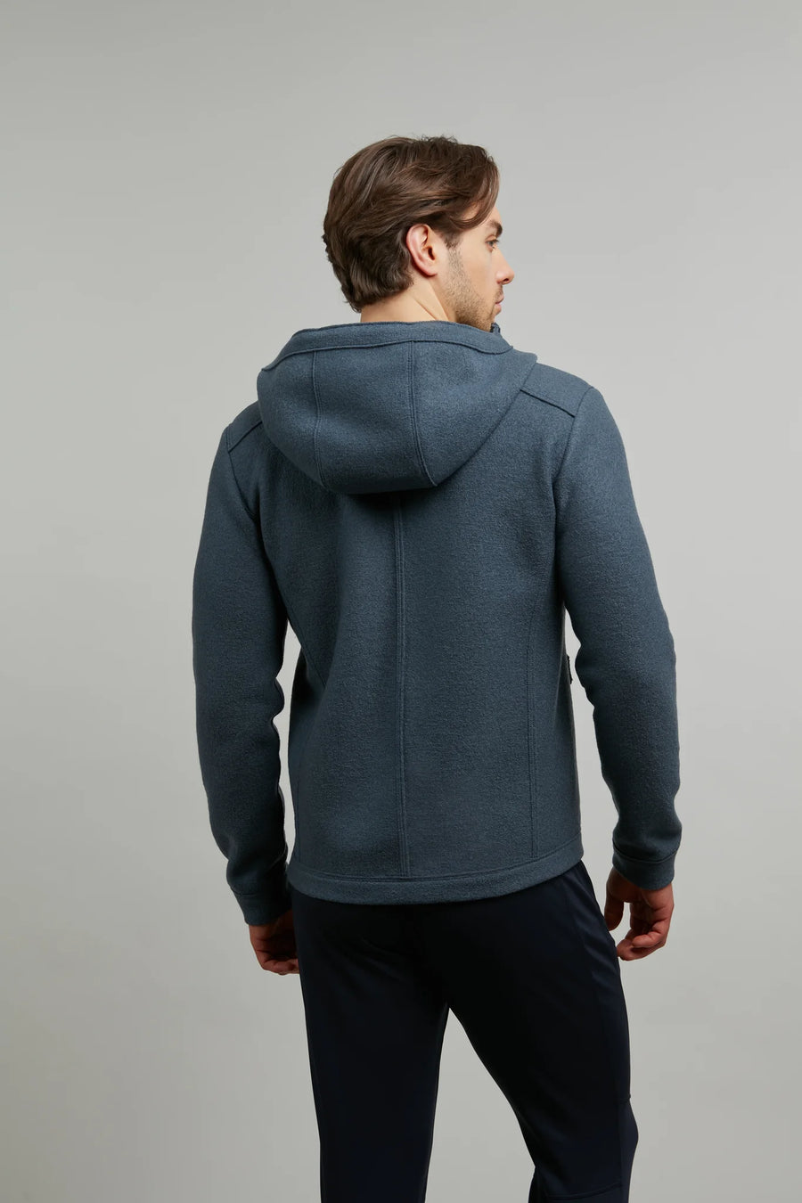 Veste à capuche en laine bouillie - Kian