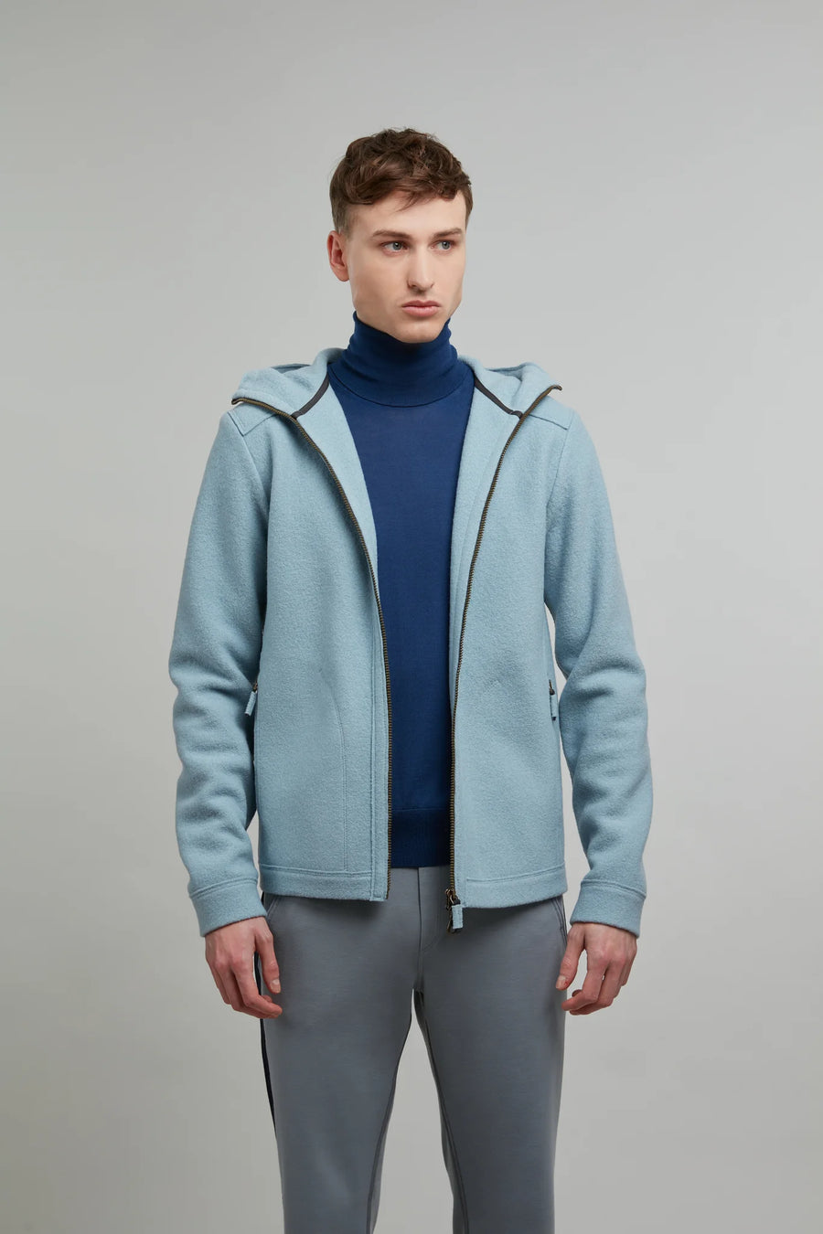Veste à capuche en laine bouillie - Kian