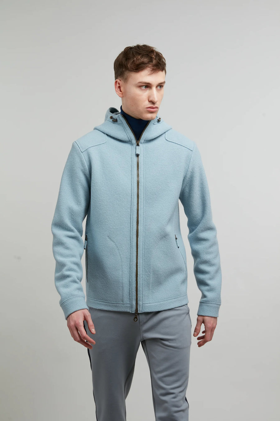 Veste à capuche en laine bouillie - Kian