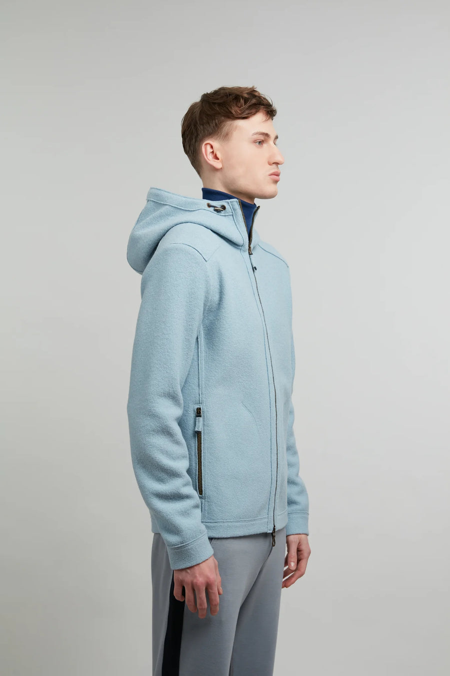 Veste à capuche en laine bouillie - Kian