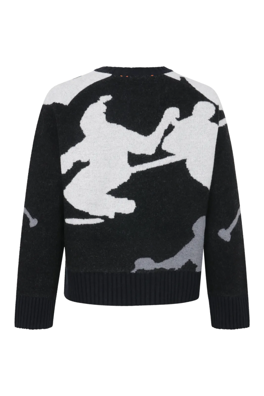 Pull en maille à col rond, motif skieur - Ramona-ME