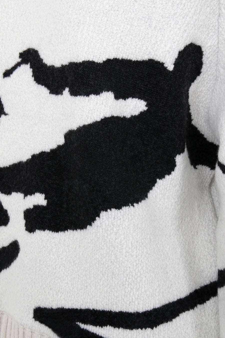 Pull en maille à col rond, motif skieur - Ramona-ME