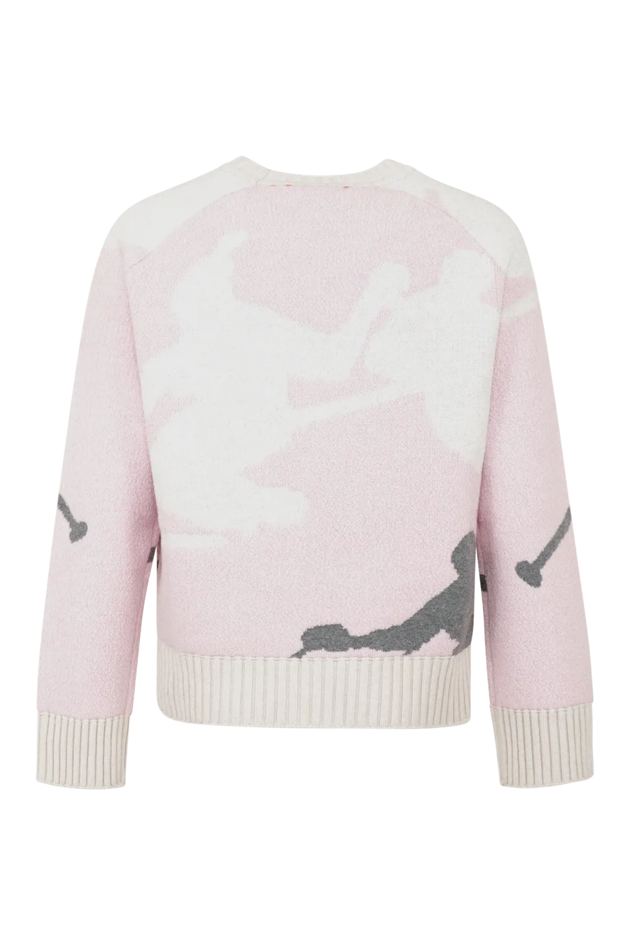 Pull en maille à col rond, motif skieur - Ramona-ME