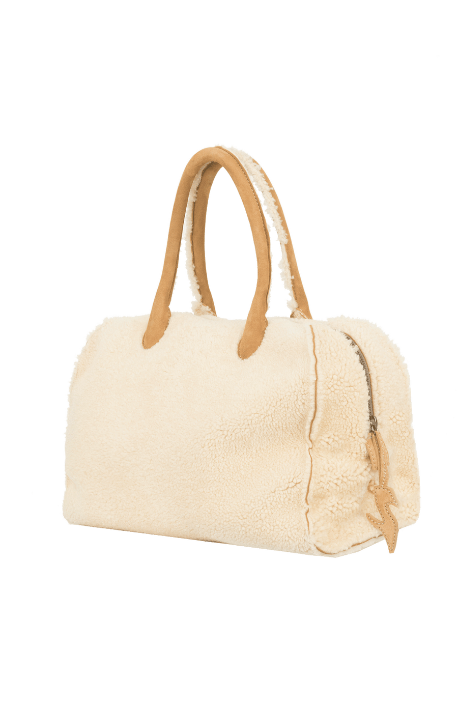 Shopper HamptonM-LOC aus weichem Lambskin Curly, Winter-Optik, kuschelig-weiche Haptik, Naht der Taschengriffe mit Fellakzenten, innen mit Baumwolle gefüttert, Metallzipper, innen zwei Eingriffstaschen und eine Beuteltasche, Frauenschuh Logo-Label am Außenzipper. Klassischer, geräumiger Shopper, perfekt für den Winter. In der Farbe Karamellton (Farbe: caramel)