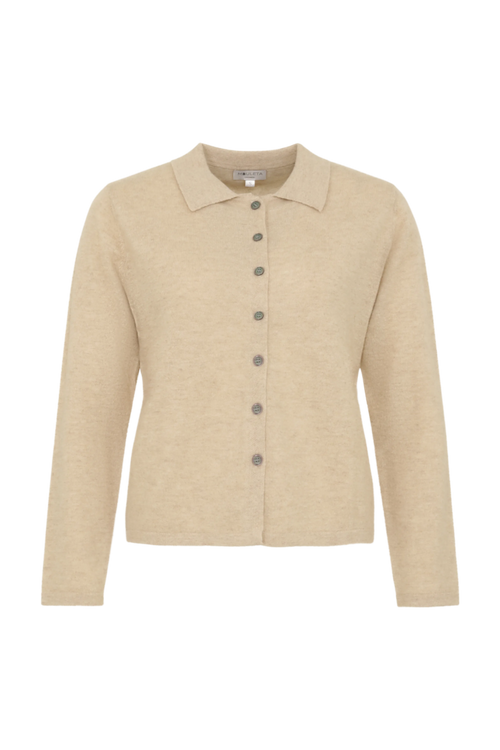 Cardigan en maille à patte de boutonnage