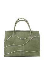 Leather handbag with mountain silhouette - MountainBag-SAG