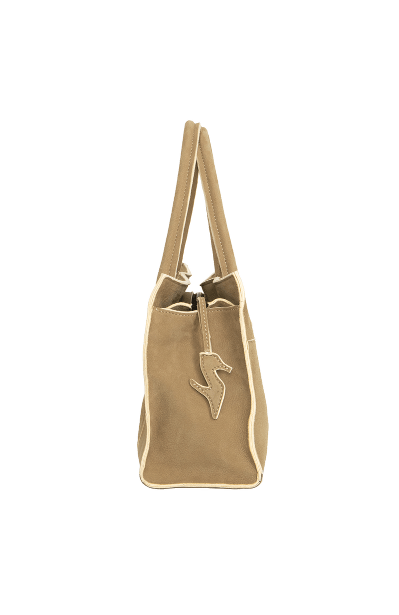 Leather handbag with a pattern - PatchworkBag-SAG