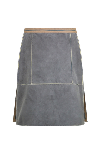 LisiMidi Leather skirt with a pattern 