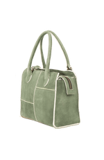 Leather handbag with a pattern - PatchworkBag-SAG