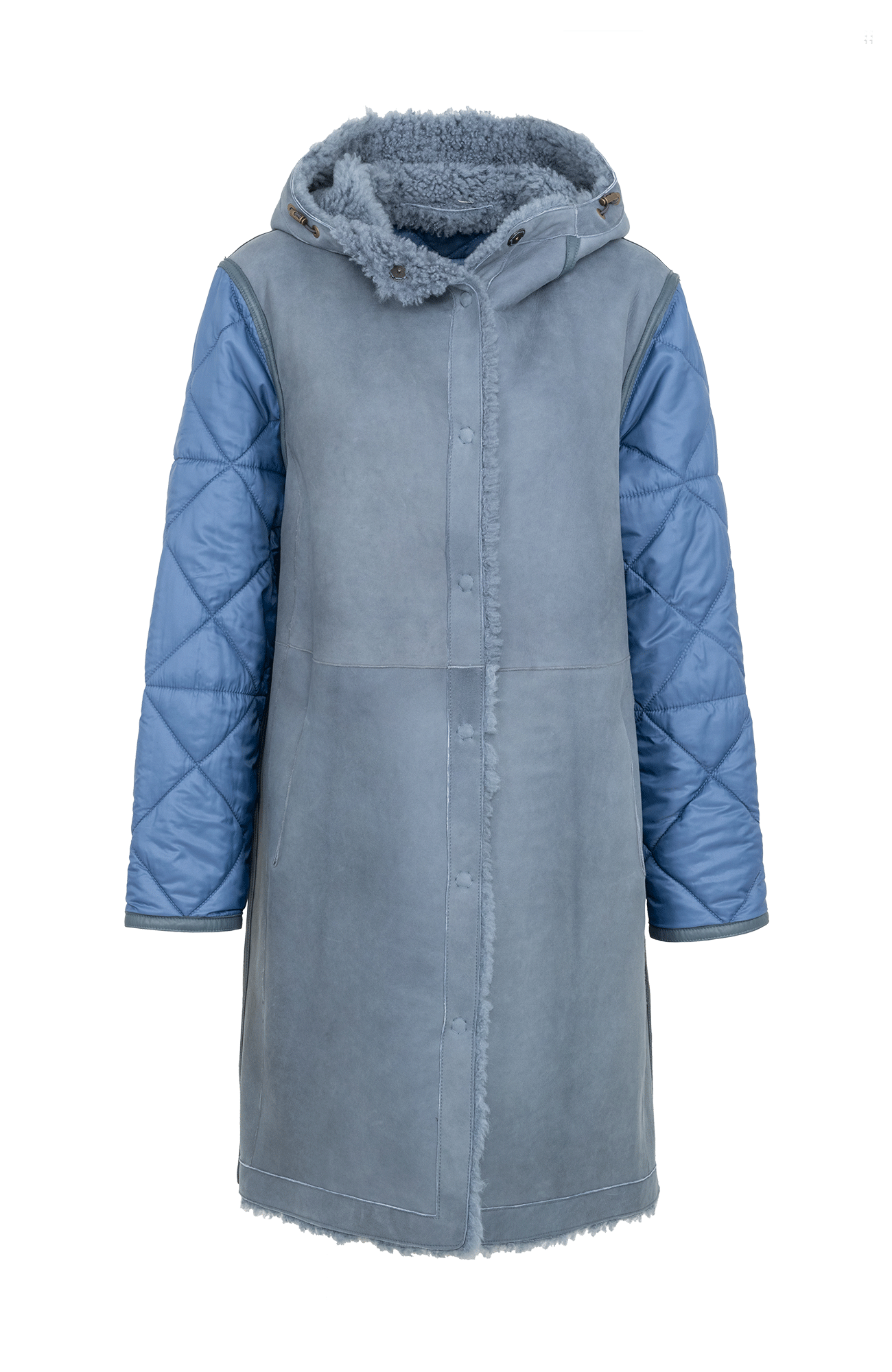 Winter coat with material mix MaditaMulti LOC Frauenschuh