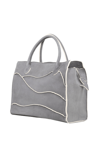 MountainBag-SAG - Leather handbag with mountain silhouette
